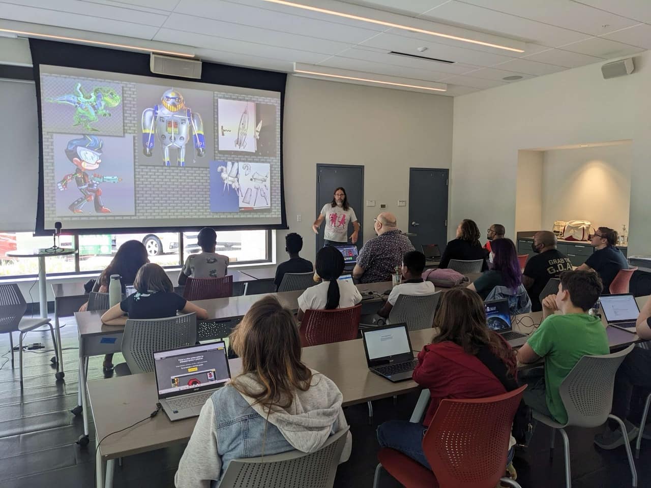 Camp artwork and game development materials